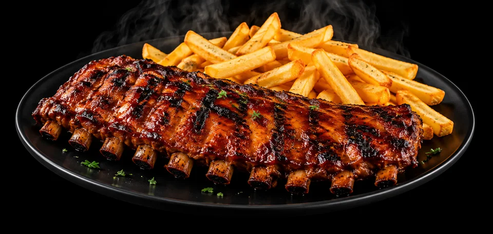 Pork ribs & chips